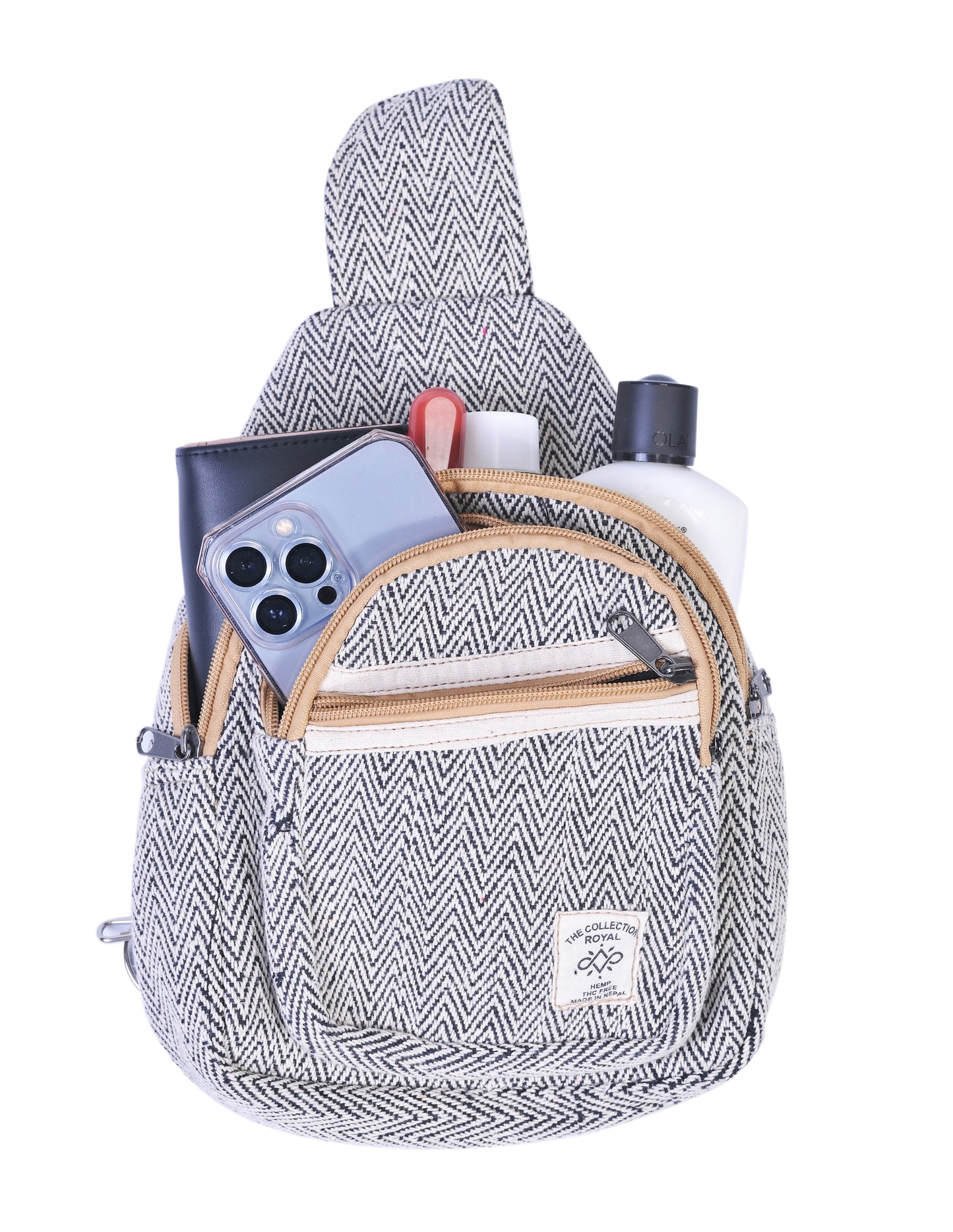 Cotton Hemp Bohemian Sling Bag Backpack