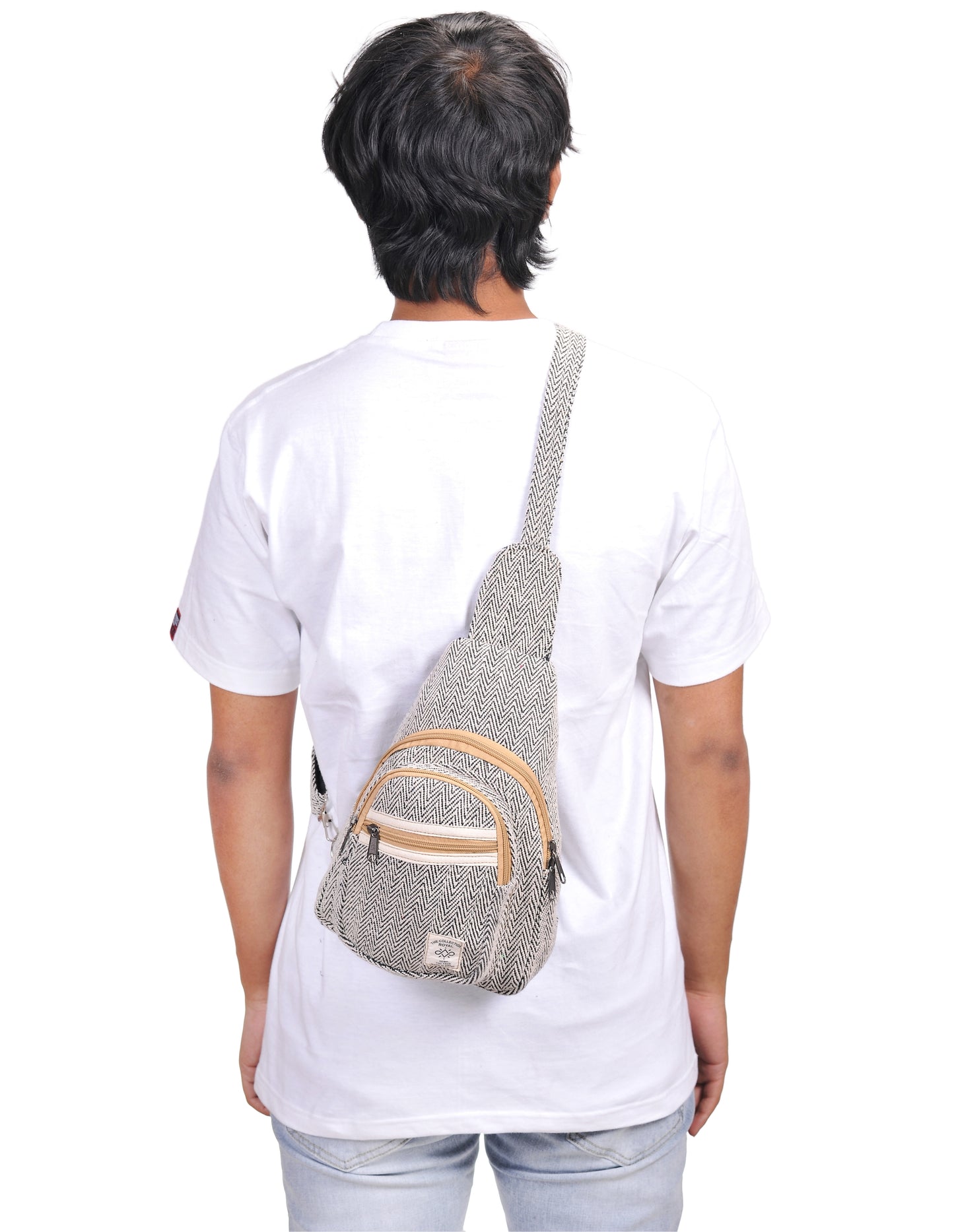 Cotton Hemp Bohemian Sling Bag Backpack